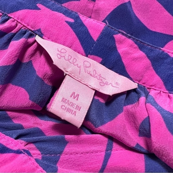 Lilly Pulitzer I Got Lucky Silk Moxy Blouse - Picture 4 of 12